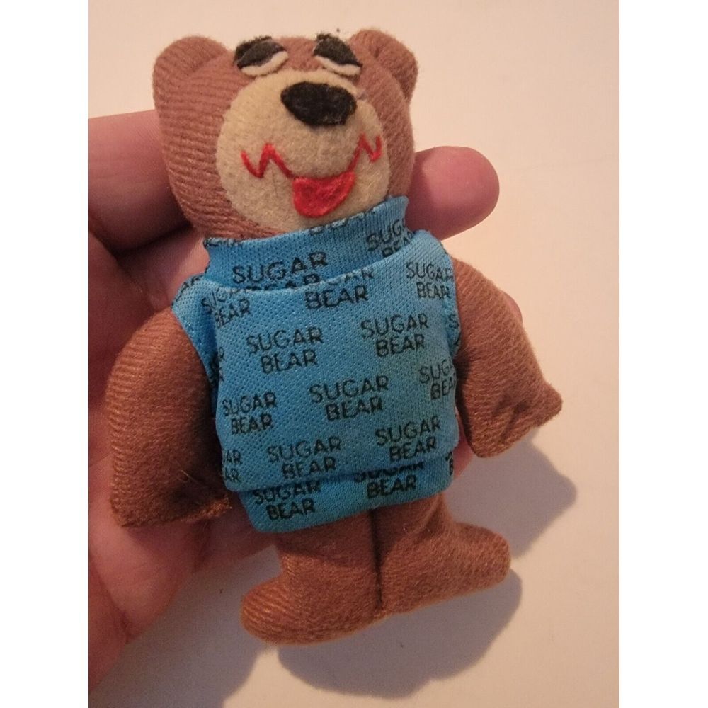 Vintage Post Super Golden Crisp Mascot Mini Sugar Bear 4" Plush Stuffed‎ Animal